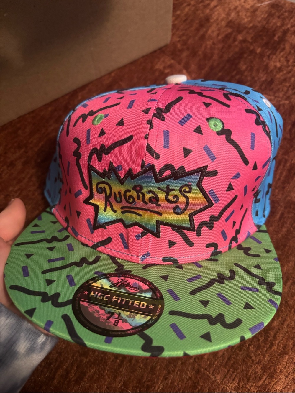 Rugrats Colorblock Snapback Cap - Pink, Green & Blue